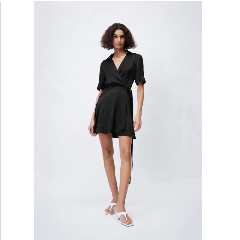 NWT Zara back wrap dress - M